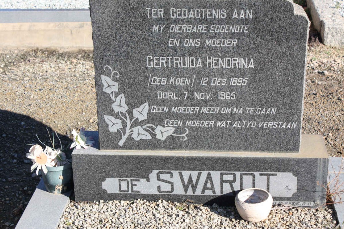 SWARDT Gertruida Hendrina, de nee KOEN 1895-1965