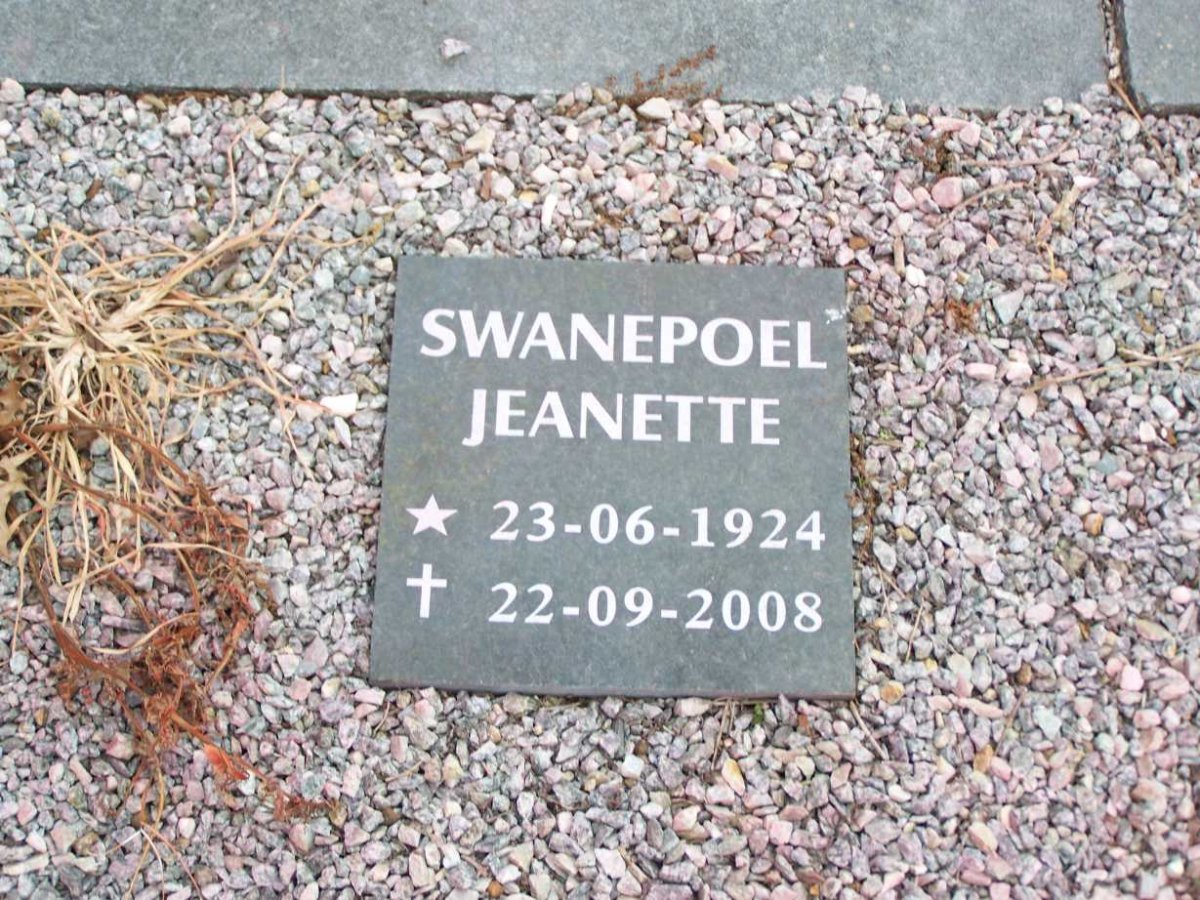 SWANEPOEL Jeanette 1924-2008