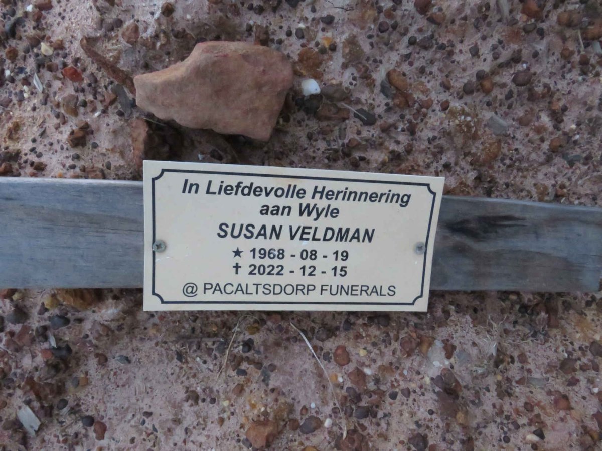 VELDMAN Susan 1968-2022