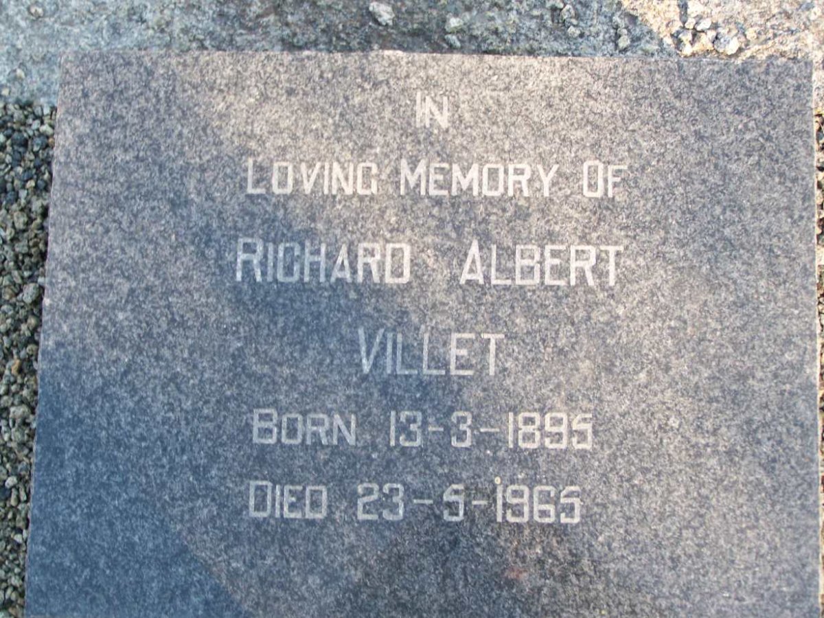 VILLET  Richard Albert 1895-1965