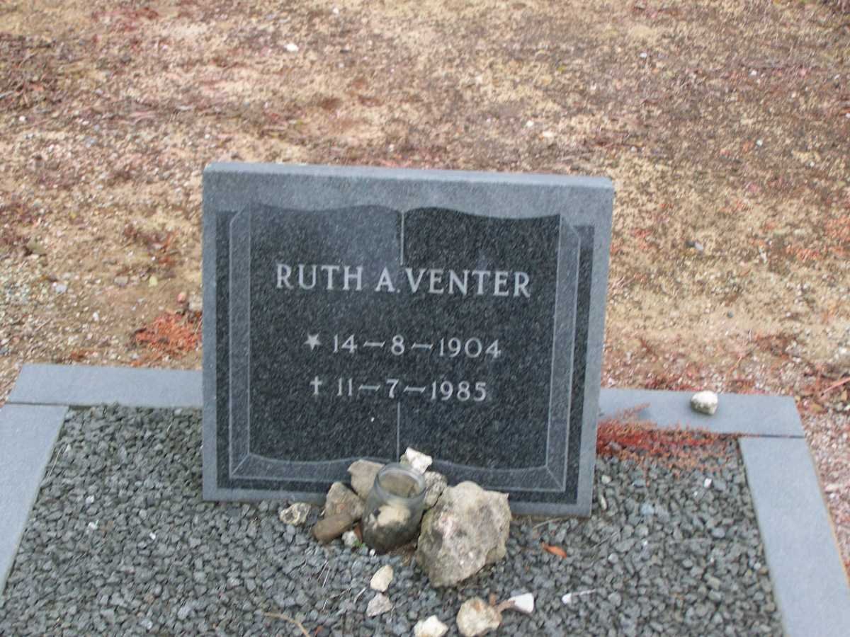 VENTER Ruth A. 1904-1985