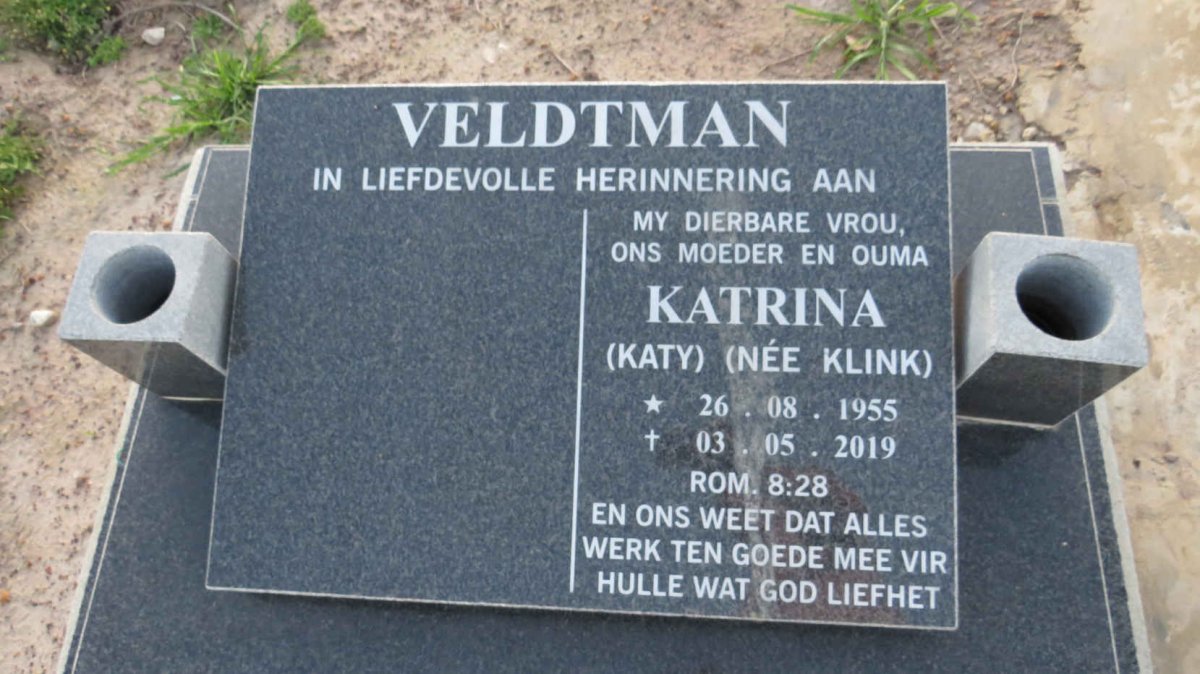 VELDTMAN Katrina nee KLINK 1955-2019 