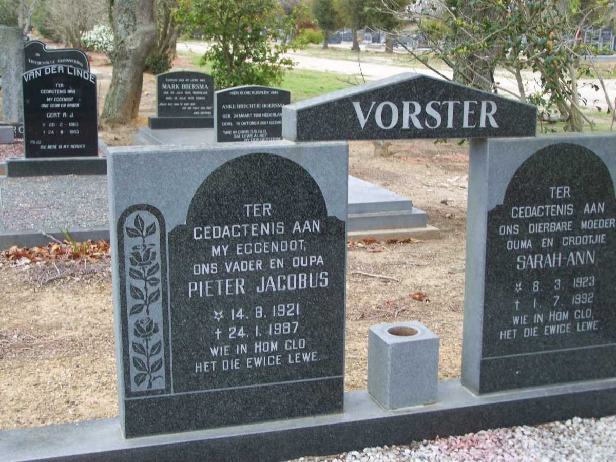 VORSTER Pieter Jacobus 1921-1987