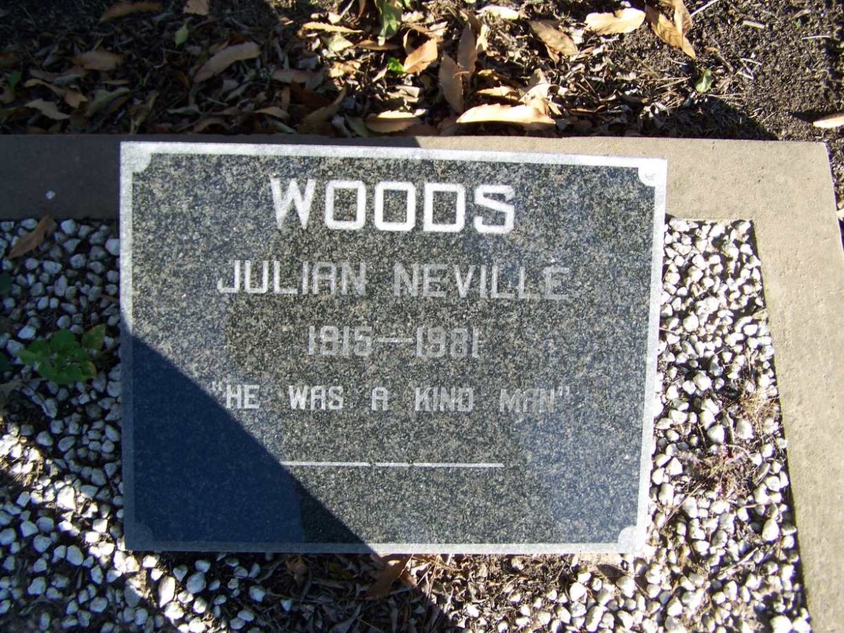 WOODS Julian Neville 1915-1981
