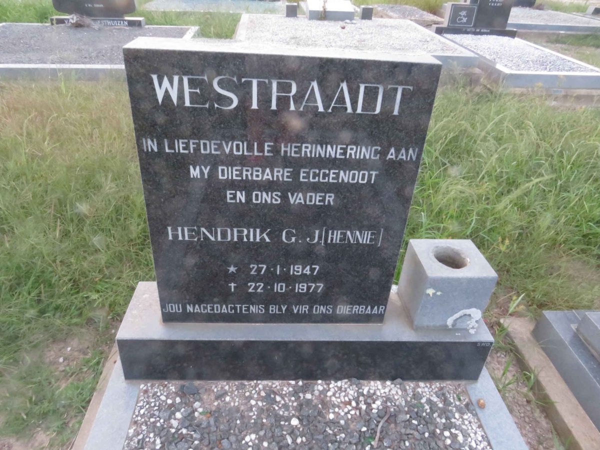 WESTRAADT Hendrik G.J. 1947-1977