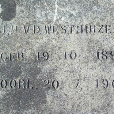 WESTHUIZEN J.H., v.d. 1896-1961