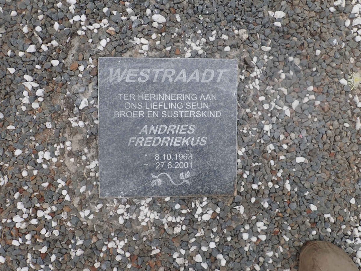 WESTRAADT Andries Fredriekus 1963-2001