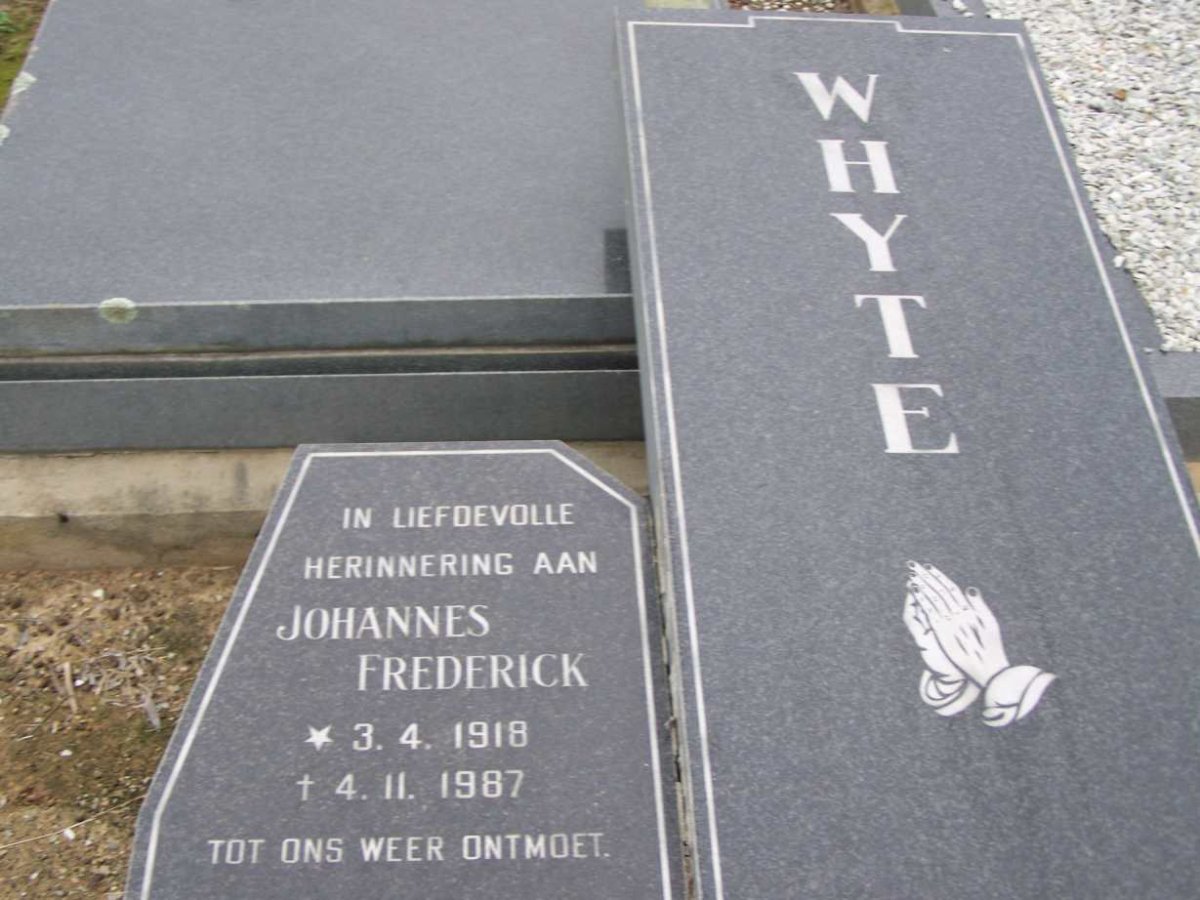 WHYTE Johannes Frederick 1918-1987