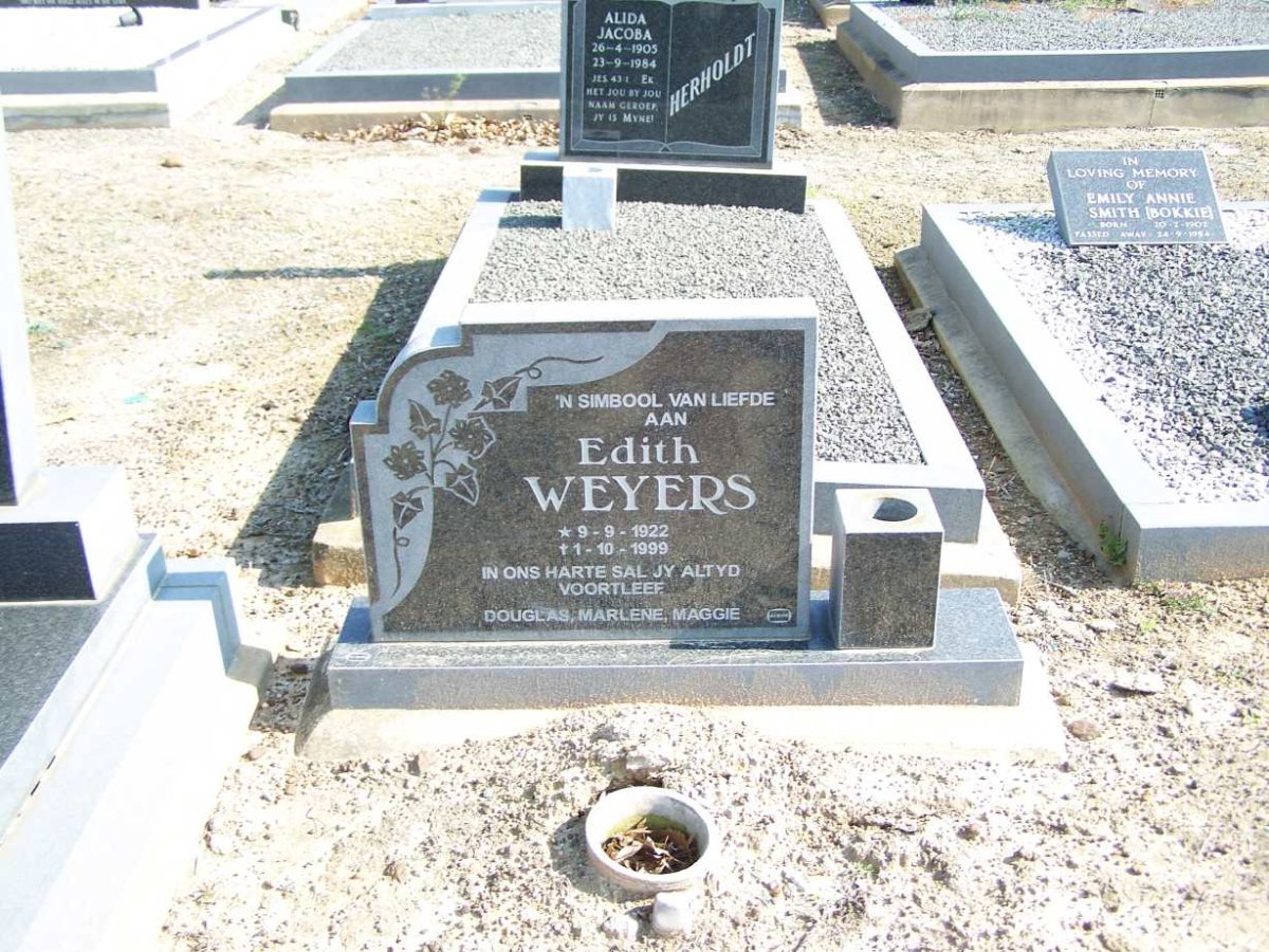 WEYERS Edith 1922-1999