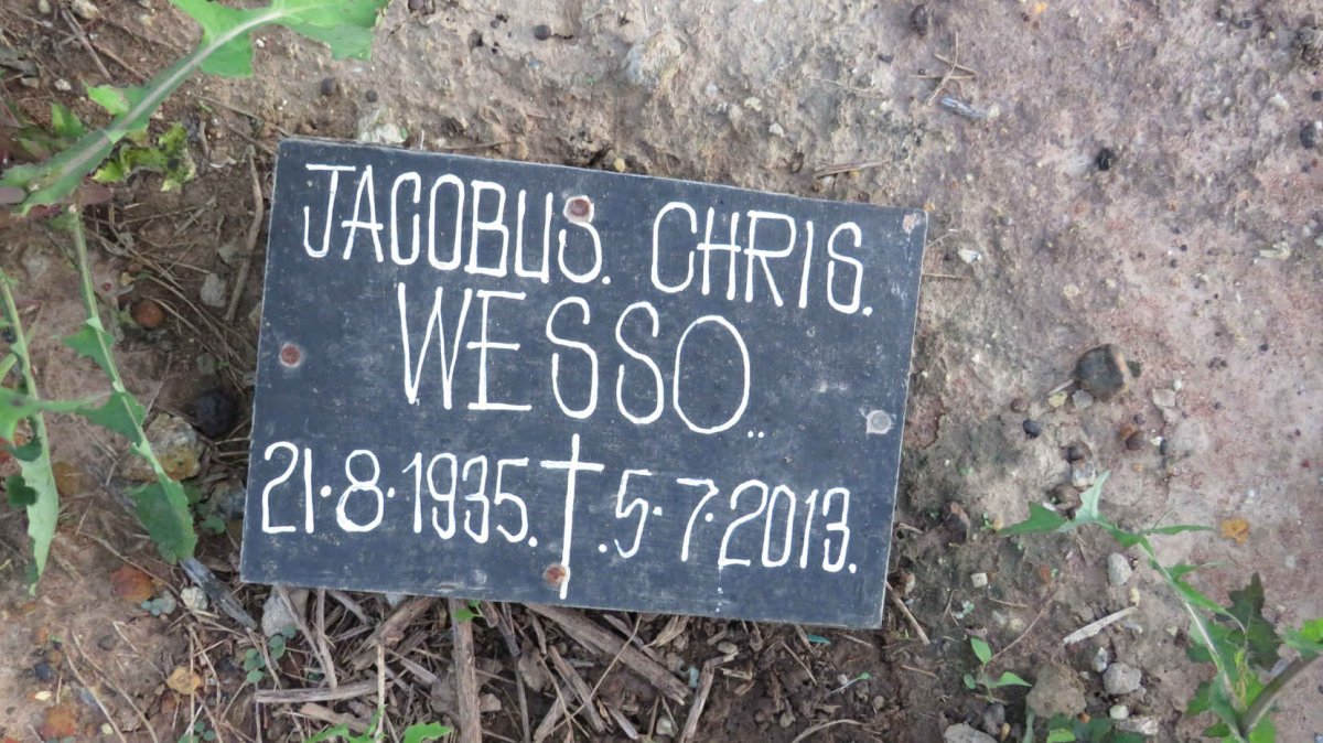 WESSO Jacobus Chris 1935-2013
