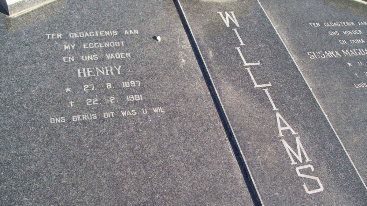 WILLIAMS Henry 1897-1981