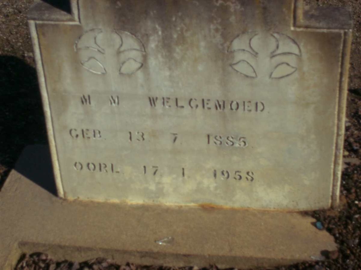 WELGEMOED  M.M. 1885-1958