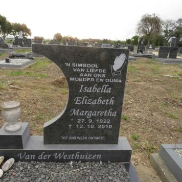 WESTHUIZEN Isabella Elizabeth Margaretha, van der 1922-2010
