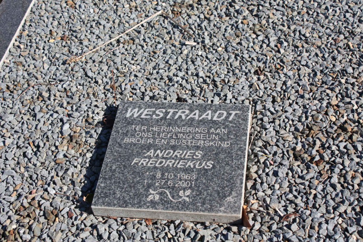 WESTRAADT Andries Fredriekus 1963-2001