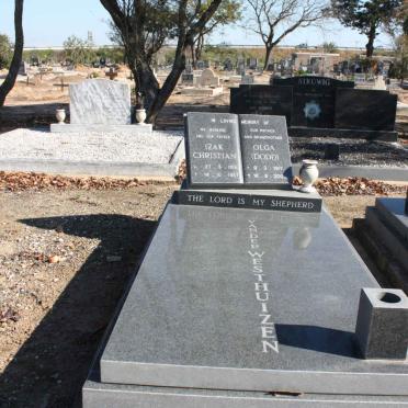 WESTHUIZEN Izak Christian, van der 1916-1987 &amp; Olga DODD 1917-2003