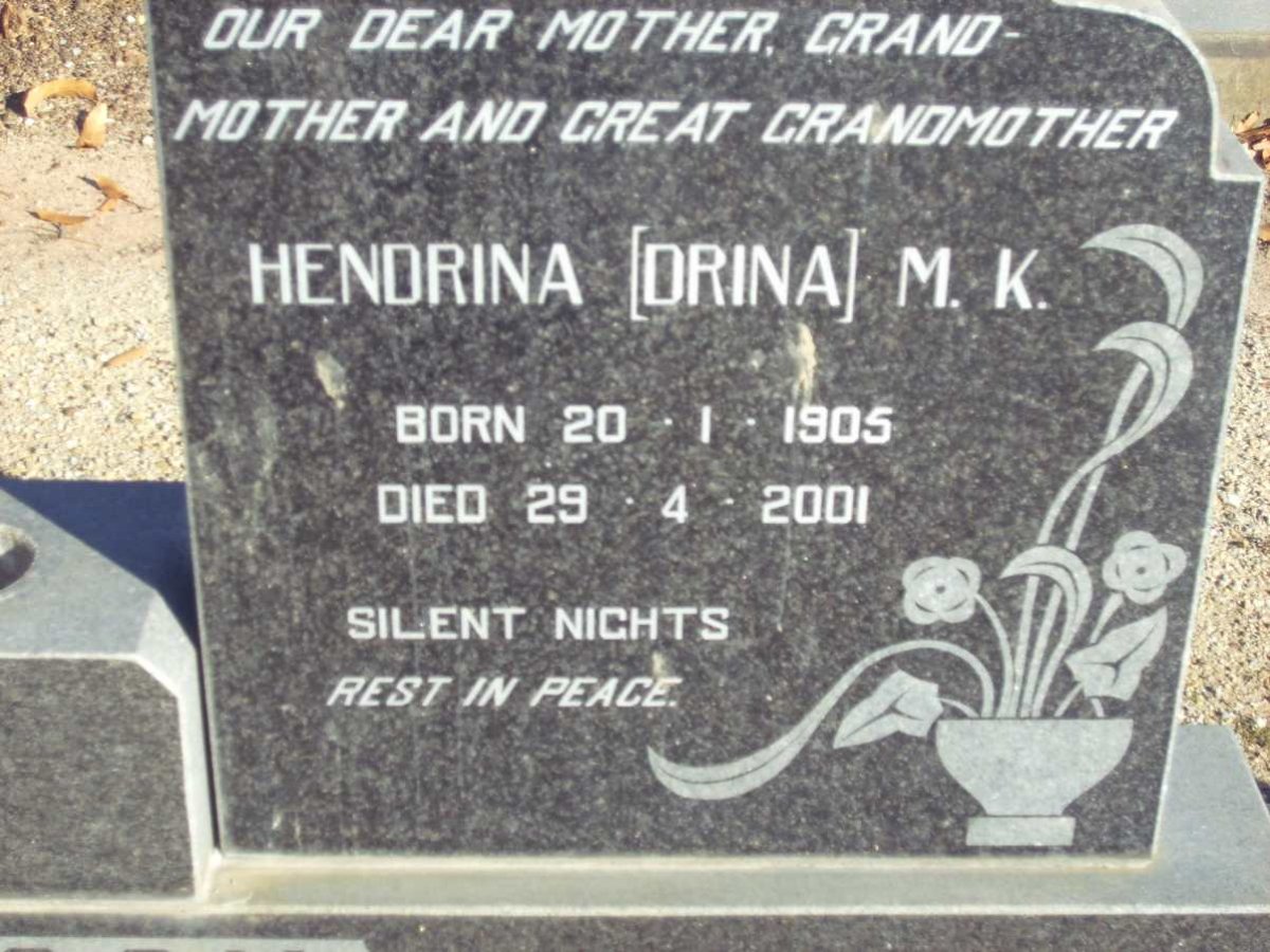 WATSON Hendrina M.K. 1905-2001