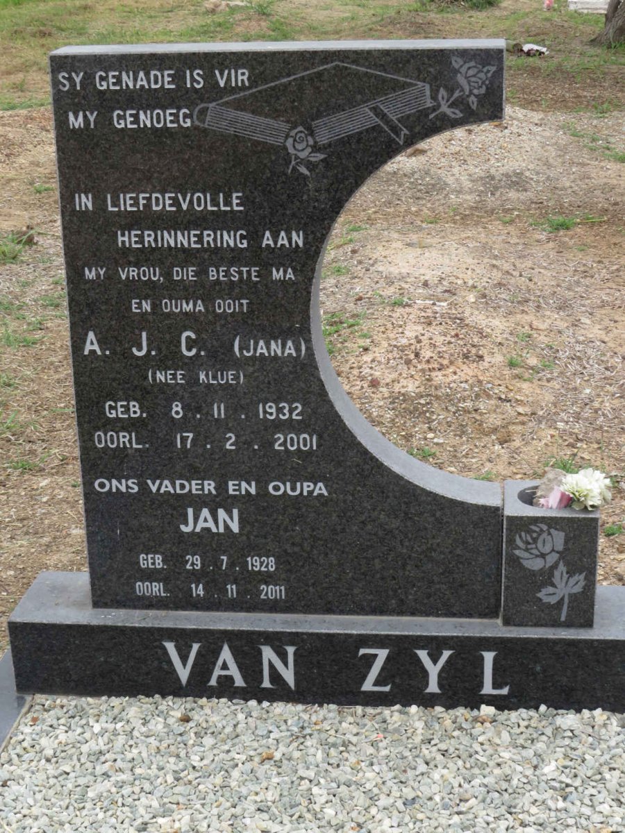 ZYL Jan, van 1928-2011 & A.J.C. KLUE 1932-2001