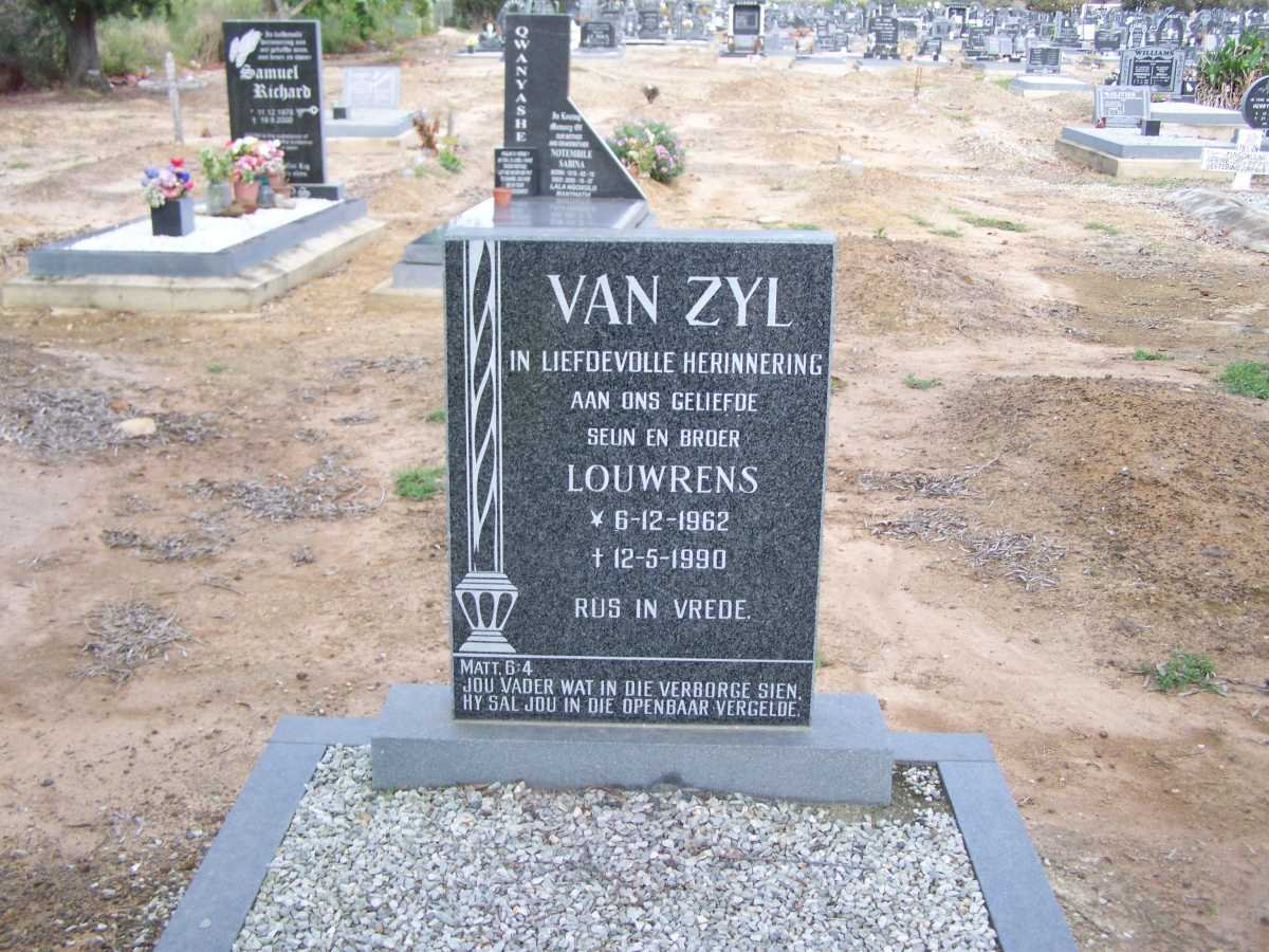 ZYL Louwrens, van 1962-1990
