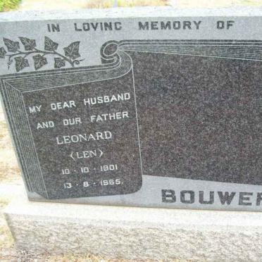 BOUWER Leonard 1901-1965