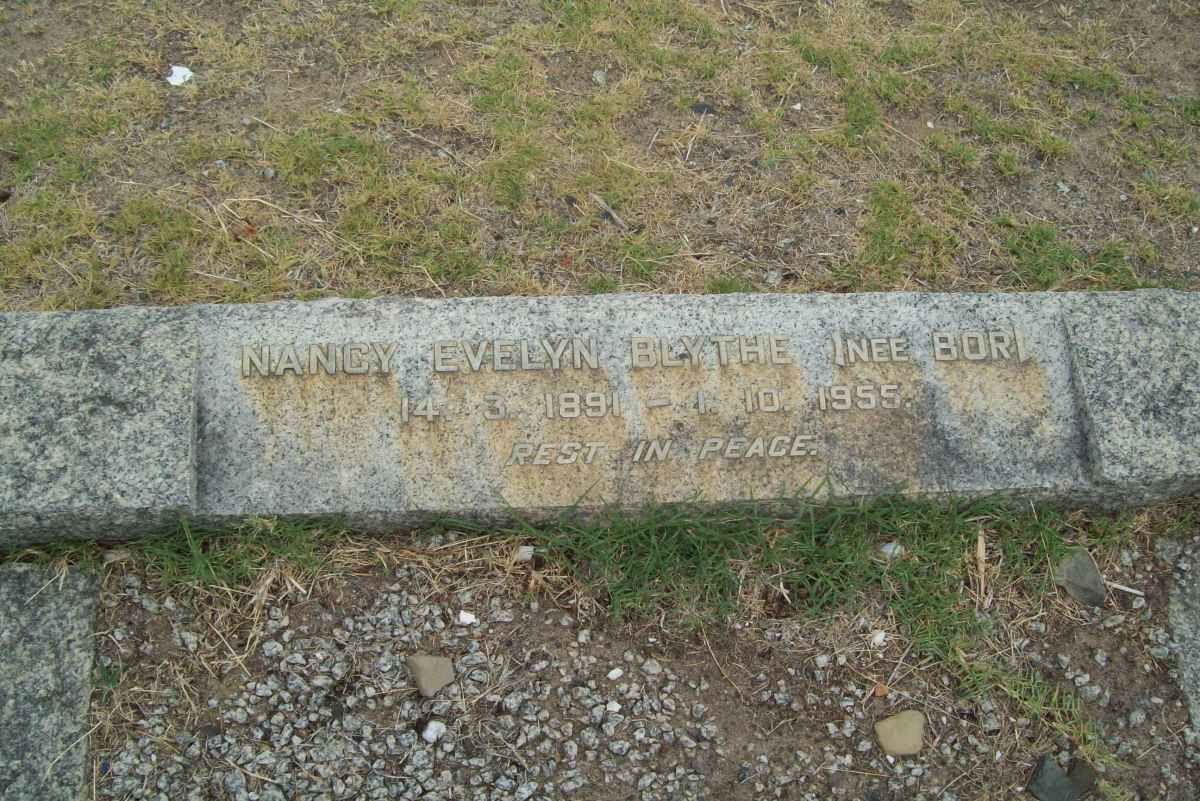 BLYTHE Nancy Evelyn nee BOR 1891-1955