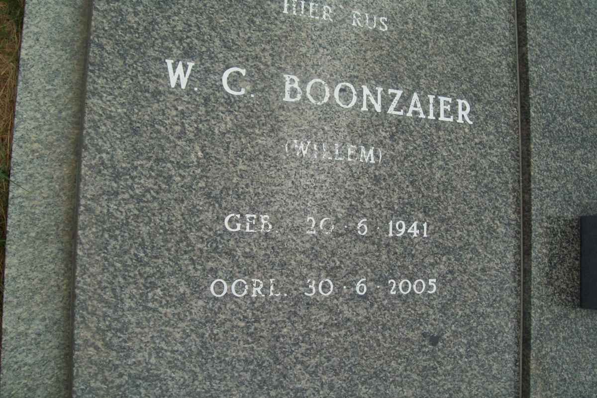 BOONZAIER W.C. 1941-2005