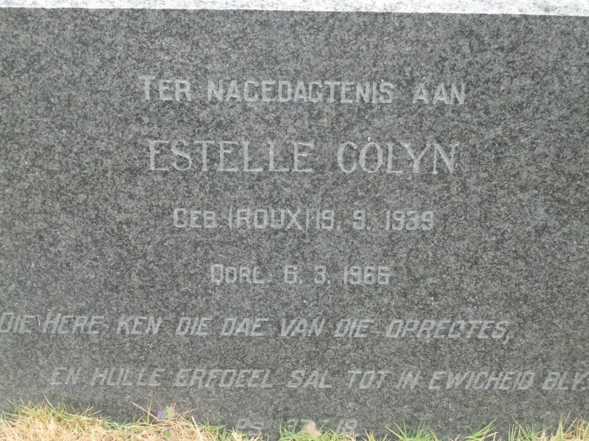 COLYN Estelle nee ROUX 1939-1966
