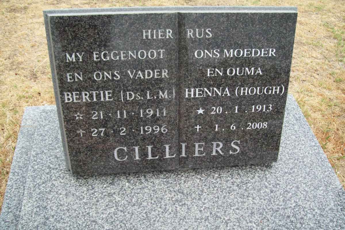 CILLIERS L.M. 1911-1996 &amp; Henna HOUGH 1913-2008