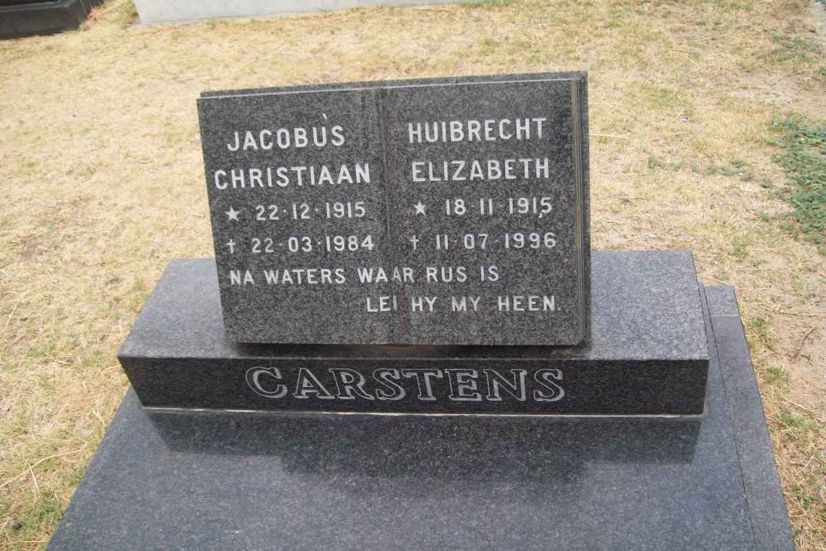 CARSTENS Jacobus Christiaan 1915-1984 &amp; Huibrecht Elizabeth 1915-1996