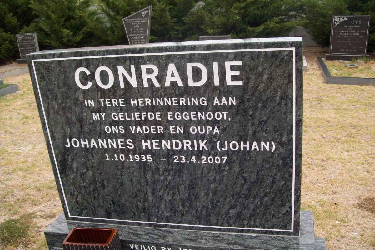 CONRADIE Johannes Hendrik 1935-2007