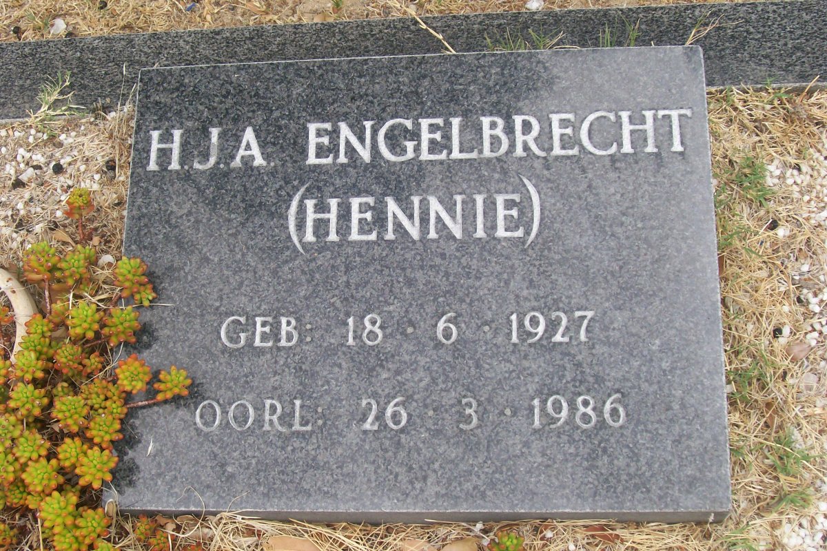 ENGELBRECHT J.A. 1927-1986