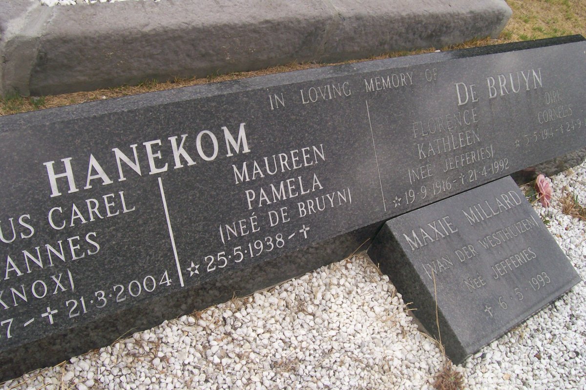 HANEKOM Maureen Pamela 1938-