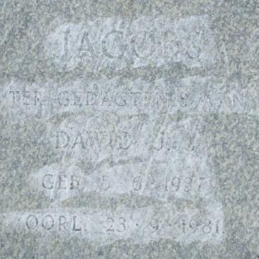 JACOBS Dawid J.S. 1937-1981