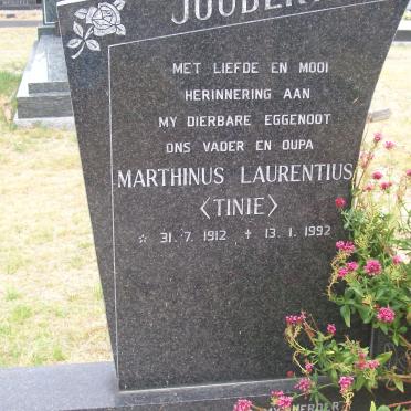 JOUBERT Marthinus Laurentius 1912-1992 &amp; Maria Susanna Elizabeth 1918-1999