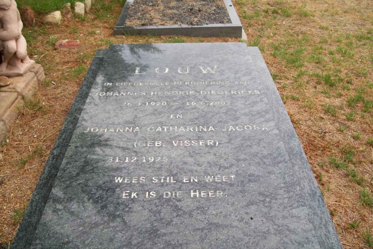 LOUW Johannes Hendrik Diedericks 1920-2002 &amp; Johanna Catharina Jacoba VISSER 1925-