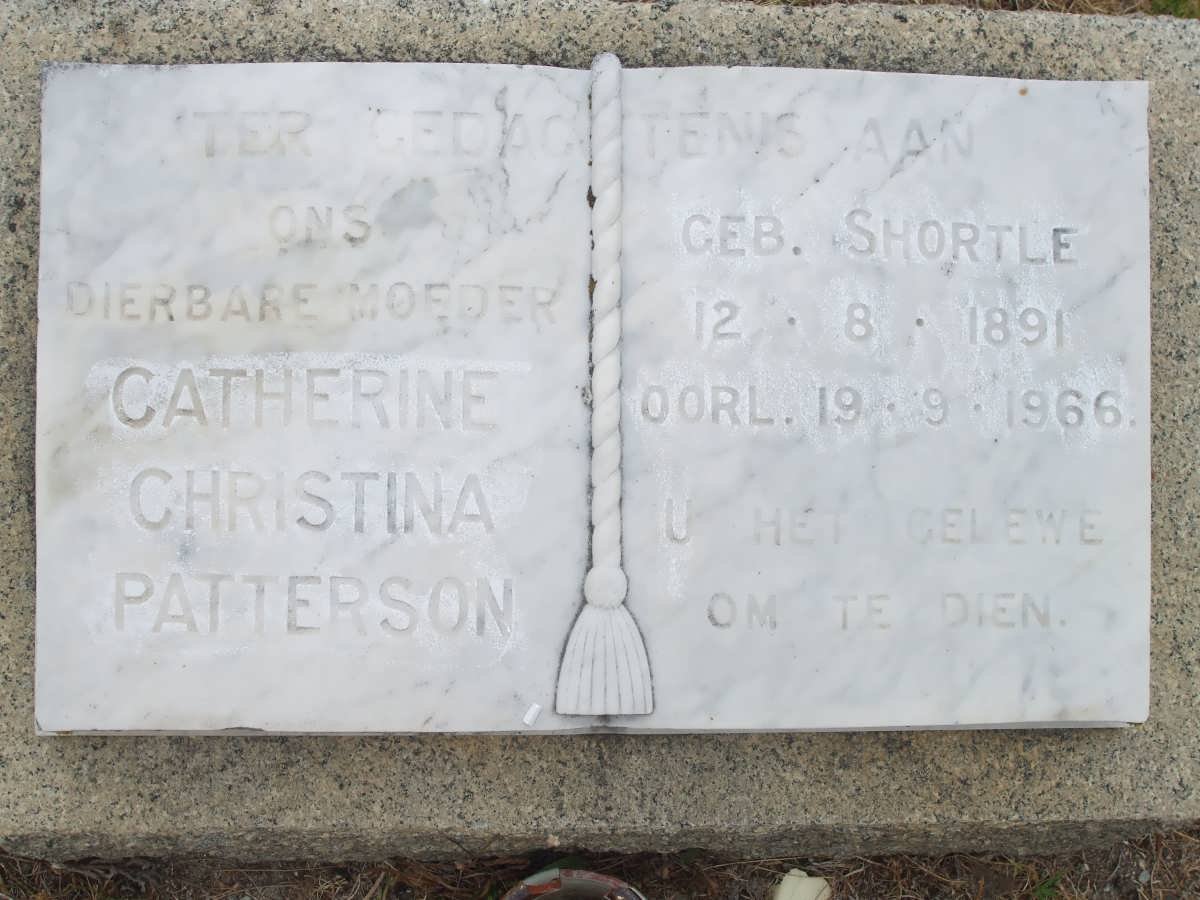 PATTERSON Catherine Christina nee SHORTLE 1891-1966