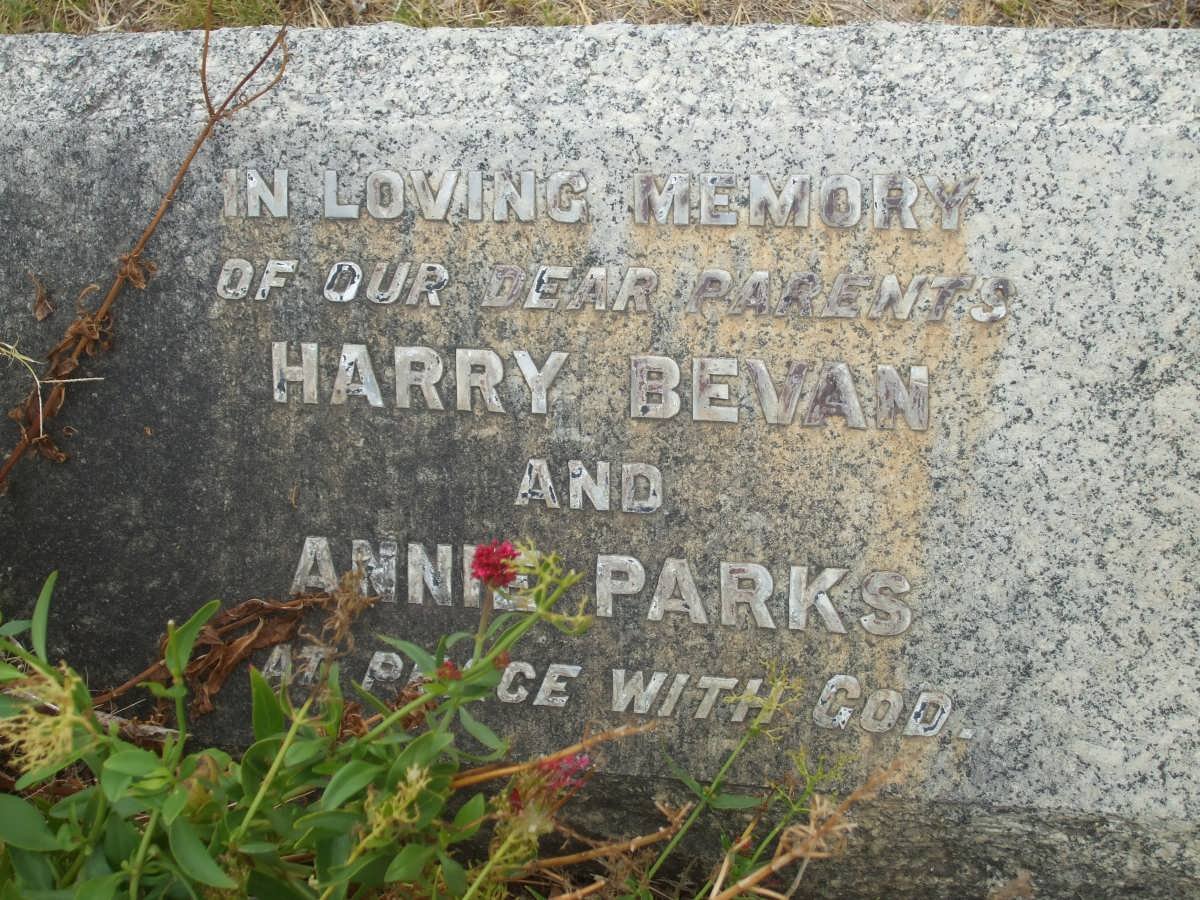 PARKS Harry Bevan ? &amp; Annie ?