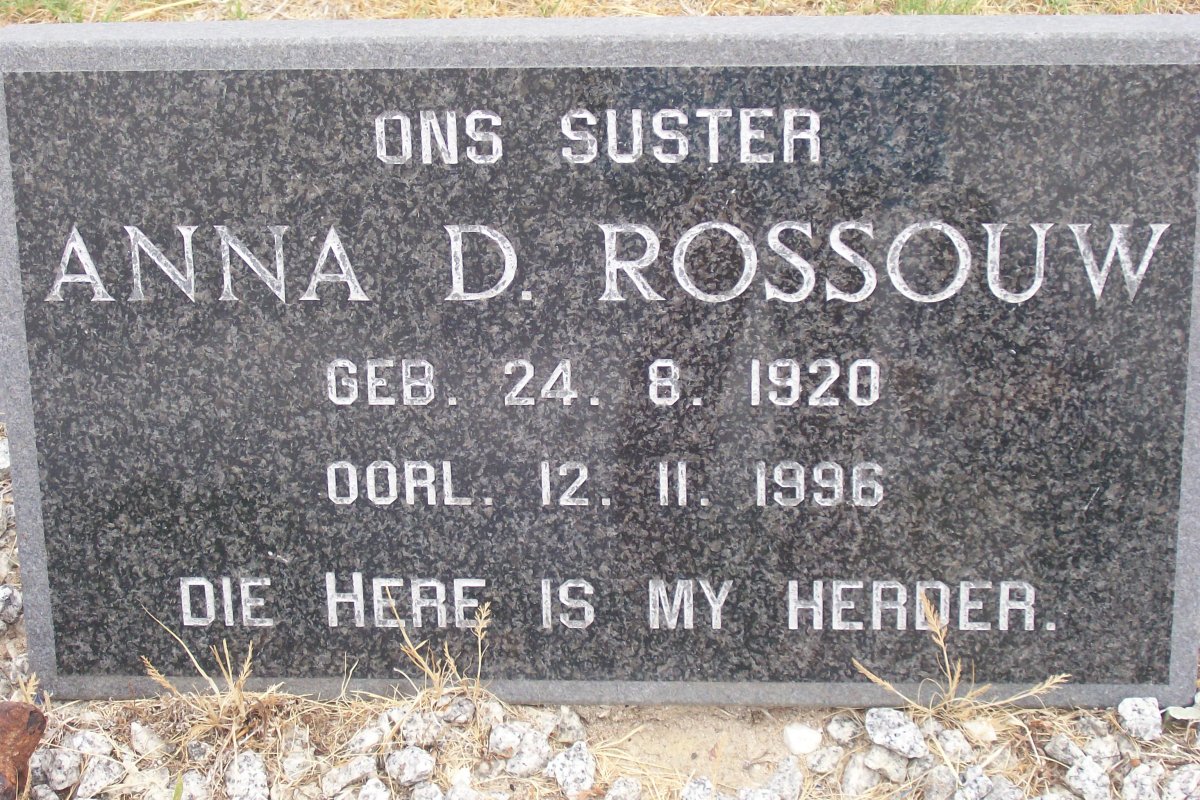 ROSSOUW Anna D. 1920-1996
