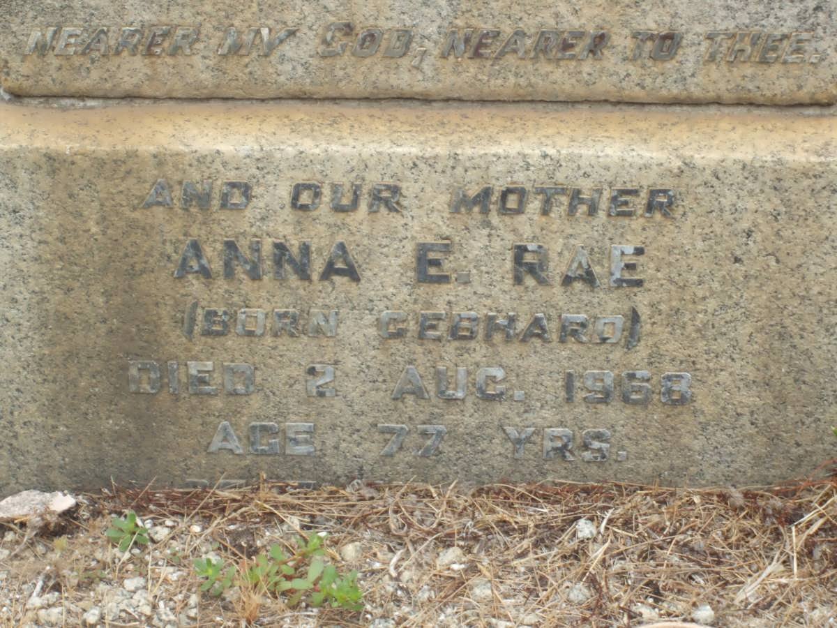RAE Anna E. nee GEBHARD -1968