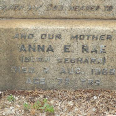 RAE Anna E. nee GEBHARD -1968