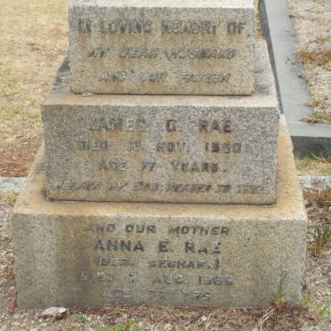 RAE James G. -1950 &amp; Anna E. GEBHARD -1968 