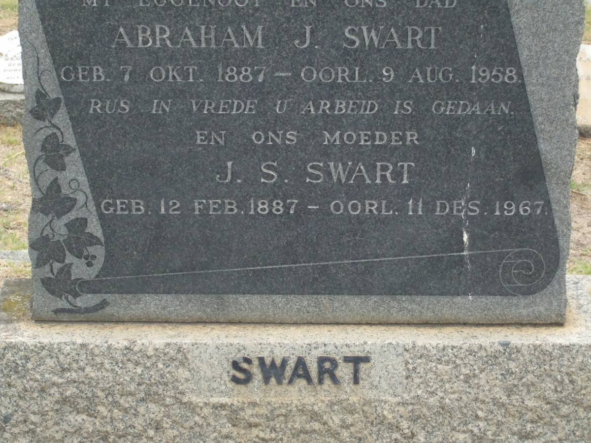 SWART Abraham J. 1887-1958 &amp; J.S. 1887-1967