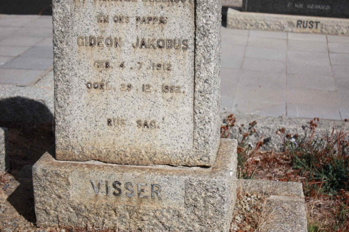 VISSER Gideon Jakobus 1912-1952