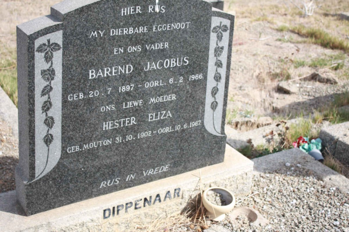 DIPPENAAR Barend Jacobus 1897-1966 &amp; Hester Eliza 1902-1967