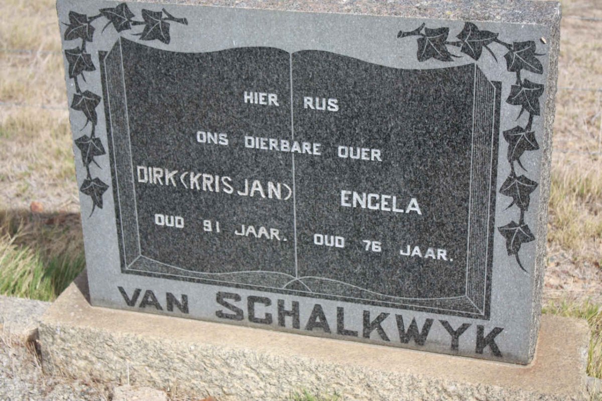 SCHALKWYK Dirk, van &amp; Engela
