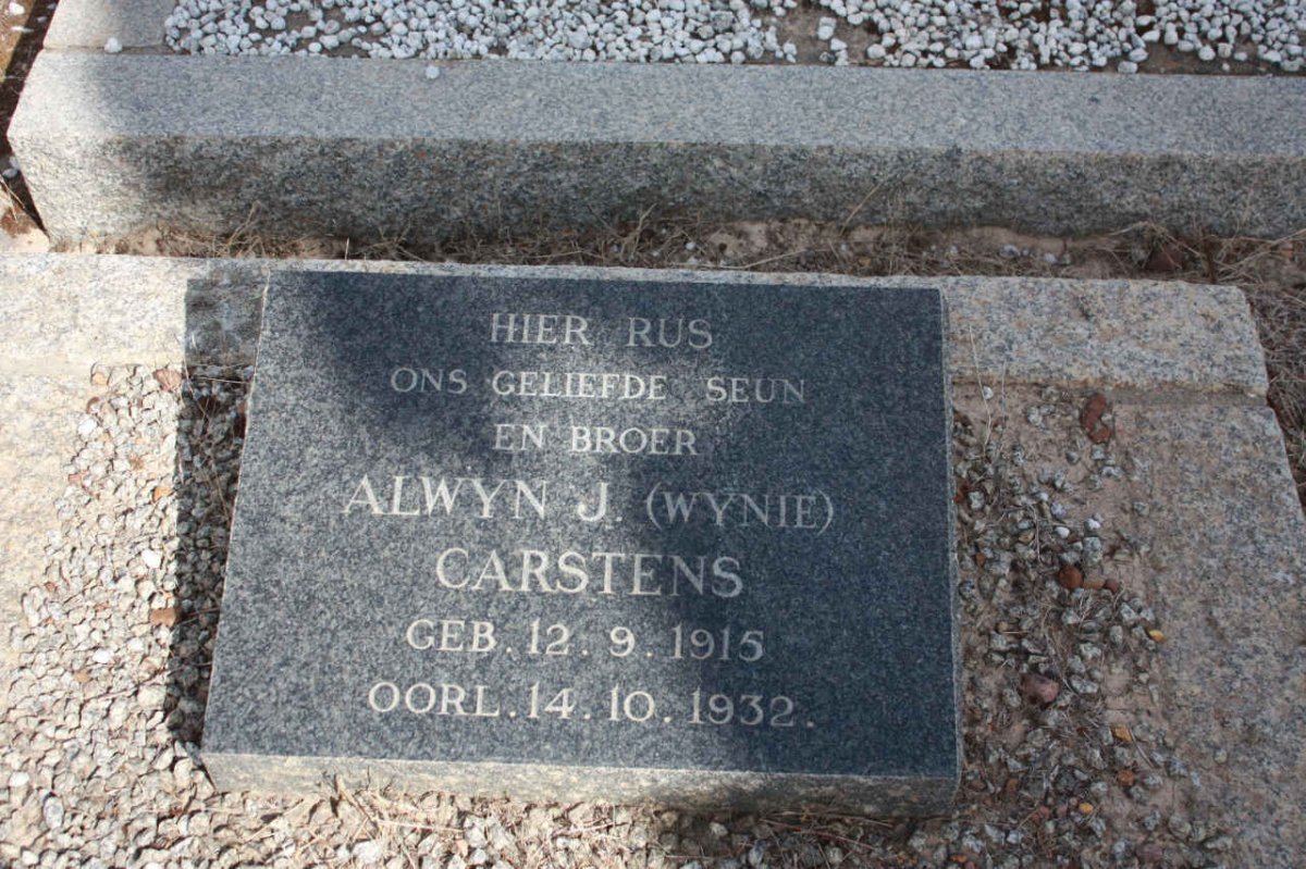 CARSTENS Alwyn J. 1915-1932