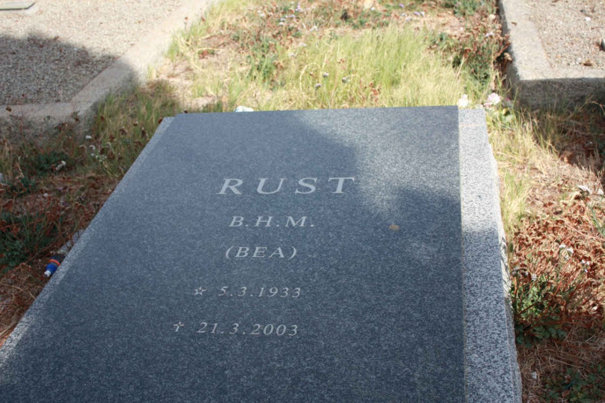 RUST B.H.M. 1933-2003