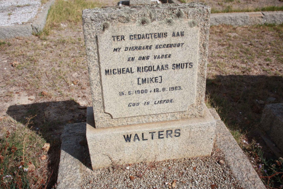 WALTERS Micheal Nicolaas Smuts 1900-1963