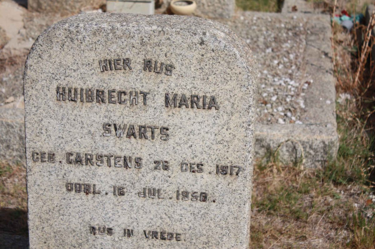 SWARTS Huibrecht Maria nee CARSTENS 1917-1950