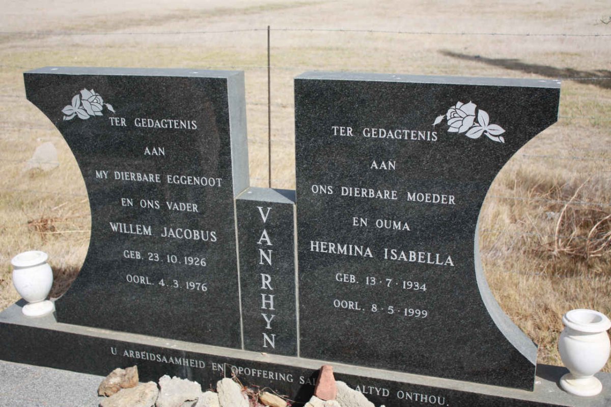 RHYN Willem Jacobus, van 1926-1976 &amp; Hermina Isabella 1934-1999