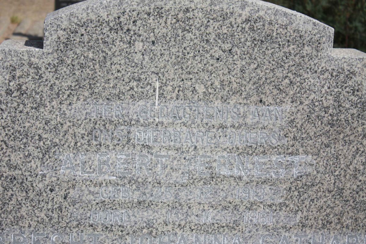 BRINK Albert Ernest 1913-1961 &amp; Huibrecht Johanna Catharina 191?-1992